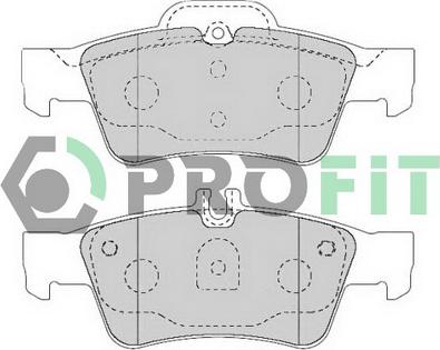 Profit 5000-1526 - Brake Pad Set, disc brake autospares.lv