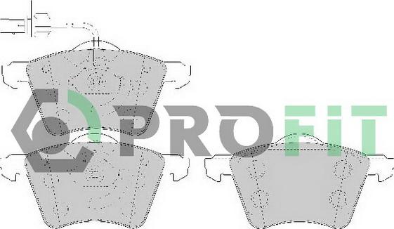 Profit 5000-1654 - Brake Pad Set, disc brake autospares.lv