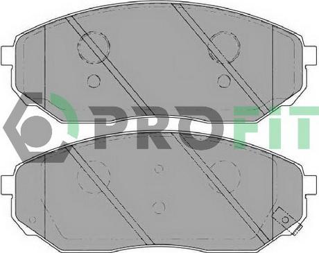 Profit 5000-1735 - Brake Pad Set, disc brake autospares.lv