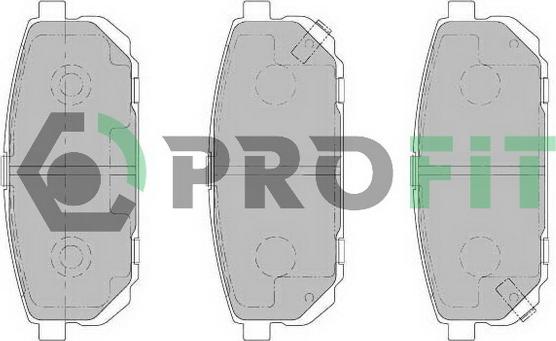 Profit 5000-1736 - Brake Pad Set, disc brake autospares.lv