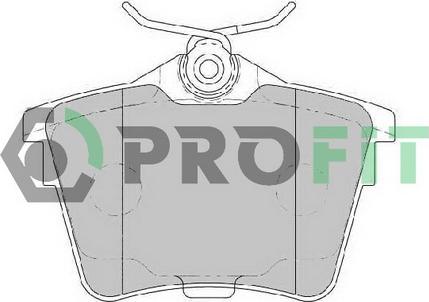 Profit 5000-1727 - Brake Pad Set, disc brake autospares.lv