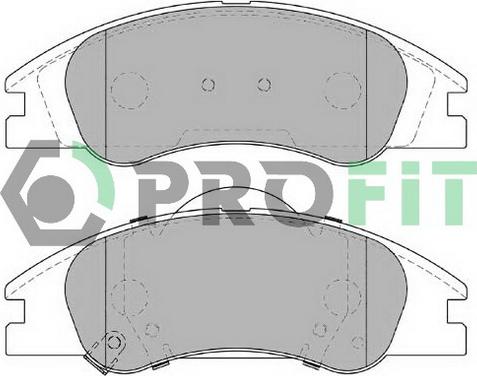 Profit 5000-2050 - Brake Pad Set, disc brake autospares.lv