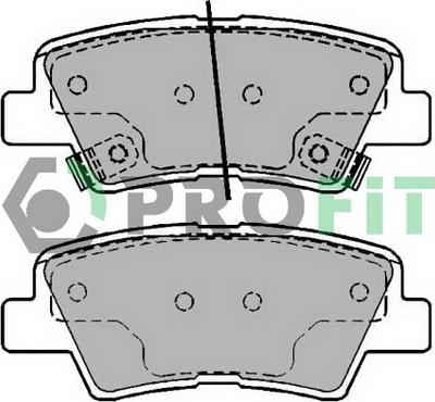 Profit 5000-2028 - Brake Pad Set, disc brake autospares.lv