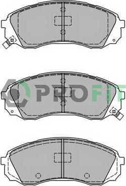 Profit 5000-2027 - Brake Pad Set, disc brake autospares.lv