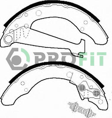 Profit 5001-0408 - Brake Shoe Set autospares.lv