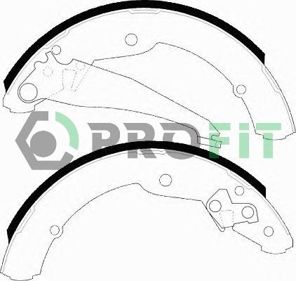 Profit 5001-0549 - Brake Shoe Set autospares.lv