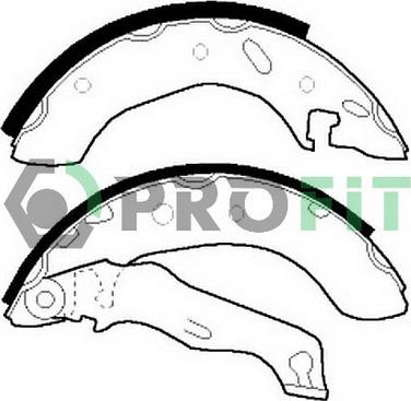 Profit 5001-0543 - Brake Shoe Set autospares.lv