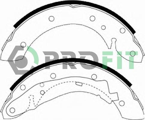 Profit 5001-0567 - Brake Shoe Set autospares.lv