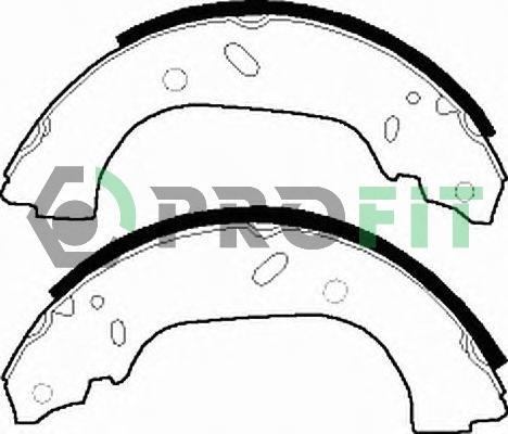 Profit 5001-0535 - Brake Shoe Set autospares.lv