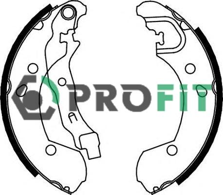 Profit 5001-0649 - Brake Shoe Set autospares.lv