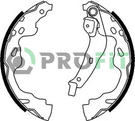 Profit 5001-0672 - Brake Shoe Set autospares.lv