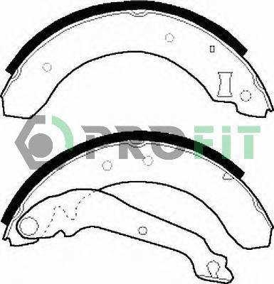 Profit 5001-0176 - Brake Shoe Set autospares.lv