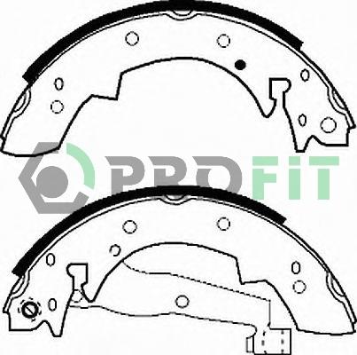 Profit 5001-0173 - Brake Shoe Set autospares.lv