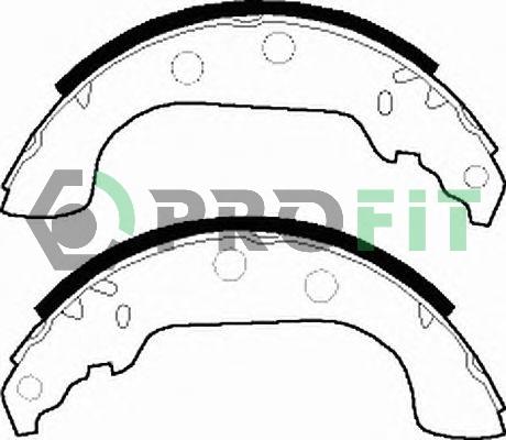 Profit 5001-0268 - Brake Shoe Set autospares.lv