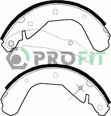 Profit 5001-0216 - Brake Shoe Set autospares.lv