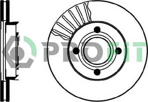 Profit 5010-0193 - Brake Disc autospares.lv