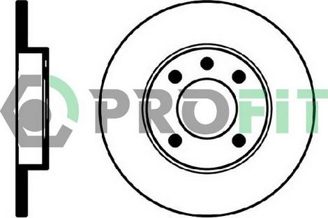 Profit 5010-0103 - Brake Disc autospares.lv