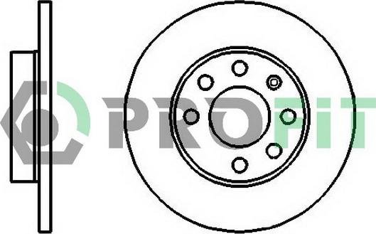 Profit 5010-0116 - Brake Disc autospares.lv