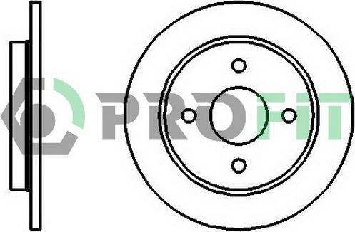 Profit 5010-0281 - Brake Disc autospares.lv