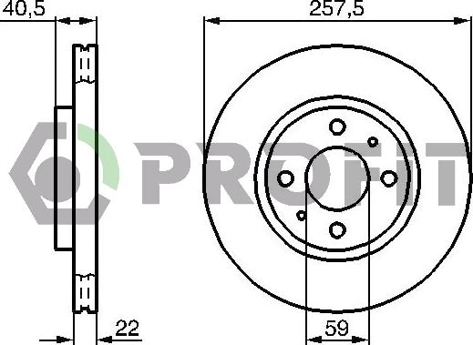 Profit 5010-0762 - Brake Disc autospares.lv