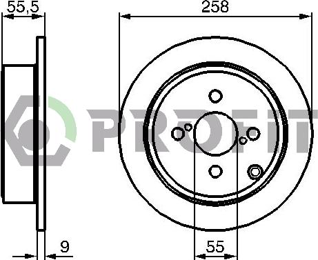 Profit 5010-1419 - Brake Disc autospares.lv