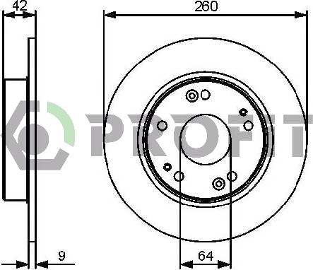 Profit 5010-1558 - Brake Disc autospares.lv