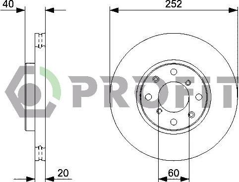 Profit 5010-1520 - Brake Disc autospares.lv