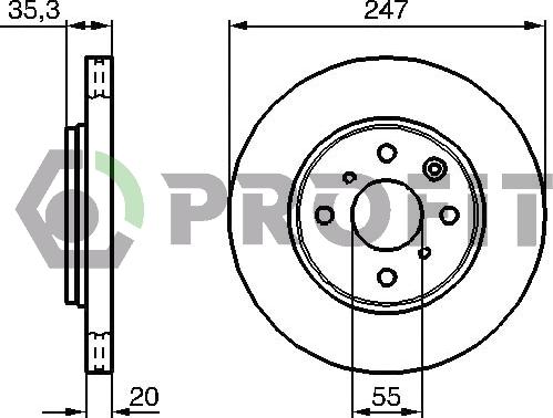 Profit 5010-1527 - Brake Disc autospares.lv