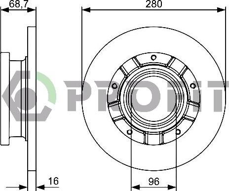 Profit 5010-1573 - Brake Disc autospares.lv