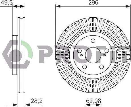 Profit 5010-1646 - Brake Disc autospares.lv