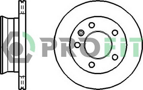 Profit 5010-1013 - Brake Disc autospares.lv