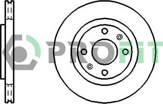 Profit 5010-1140 - Brake Disc autospares.lv