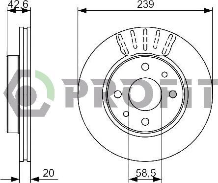 Profit 5010-1142 - Brake Disc autospares.lv