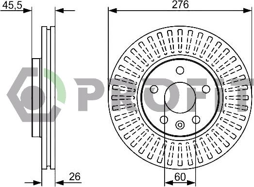 Profit 5010-1869 - Brake Disc autospares.lv