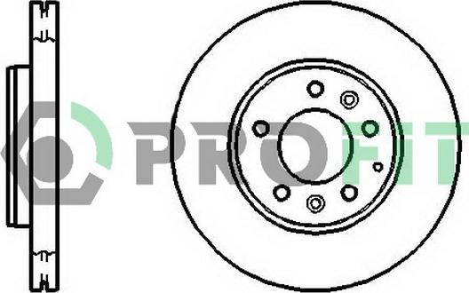 Profit 5010-1210 - Brake Disc autospares.lv