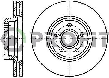 Profit 5010-1225 - Brake Disc autospares.lv