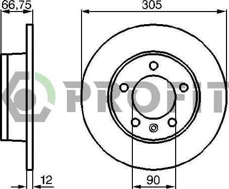 Profit 5010-1272 - Brake Disc autospares.lv