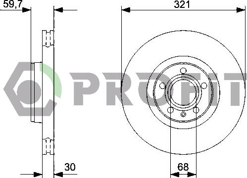 Profit 5010-1277 - Brake Disc autospares.lv