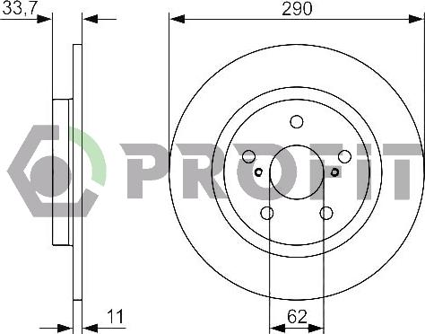 Profit 5010-1755 - Brake Disc autospares.lv