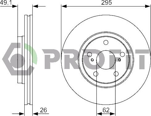 Profit 5010-1756 - Brake Disc autospares.lv