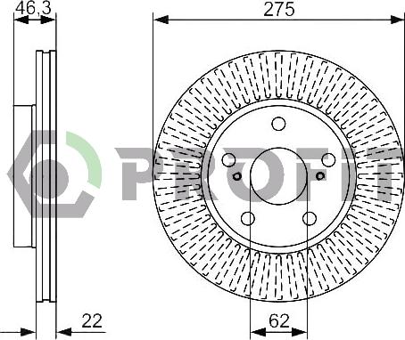 Profit 5010-1789 - Brake Disc autospares.lv