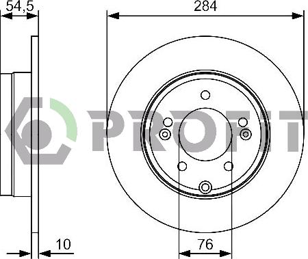 Profit 5010-1787 - Brake Disc autospares.lv