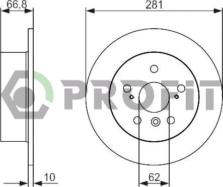 Profit 5010-2028 - Brake Disc autospares.lv