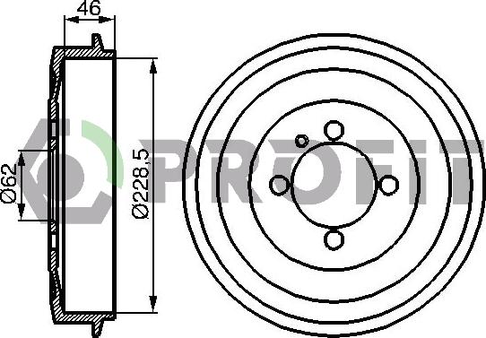 Profit 5020-0003 - Brake Drum autospares.lv