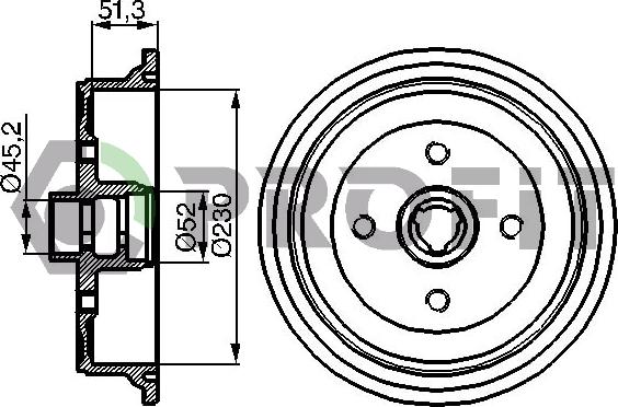 Profit 5020-0002 - Brake Drum autospares.lv