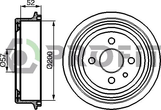 Profit 5020-0013 - Brake Drum autospares.lv