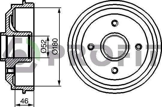 Profit 5020-0071 - Brake Drum autospares.lv