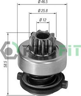 Profit 1910-8044 - Pinion, bendix, starter autospares.lv