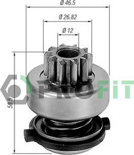 Profit 1910-8028 - Pinion, bendix, starter autospares.lv