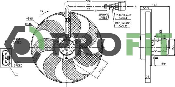 Profit 1850-0006 - Fan, radiator autospares.lv